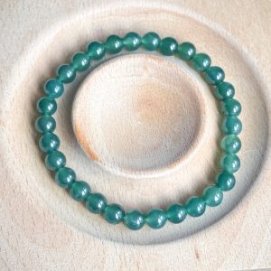 Blue Water Jade 6.4mm Bracelet