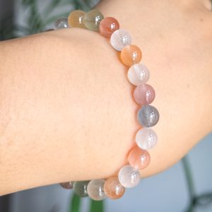 HQ Colorful Rabbit Hair Quartz Bracelet 7.8mm