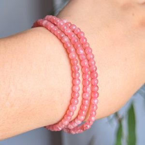 Rhodochrosite 3-laps 4mm