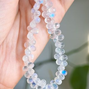 Faceted Teardrop Moonstone Bracelet