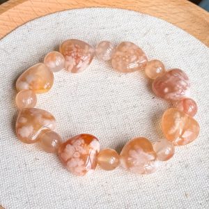 Flower Agate Heart Mix Bracelet HQ