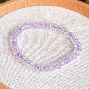 Lavender Amethyst Faceted Rondelles 7mm