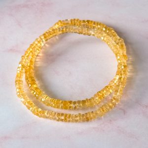 Citrine Faceted Abacus Bracelet 4.5mm
