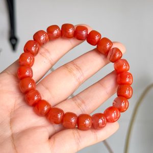Vintage-style Barrel Beads Nanhong Agate 10mm