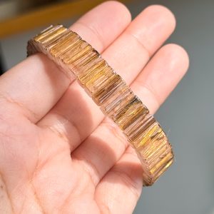 Golden Rutilated Quartz 11mm Soft Bangle