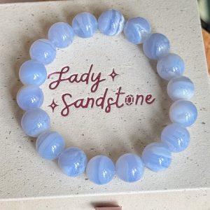 Blue Lace Agate Bracelet 11mm