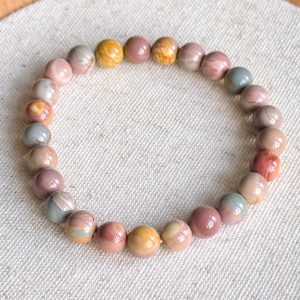 Polychrome Caramel Alashan Agate 7.8mm Bracelet
