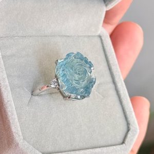 Peony Aquamarine Ring