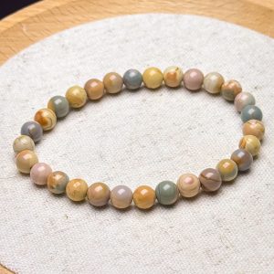 Polychrome Caramel Alashan Agate 6.5mm